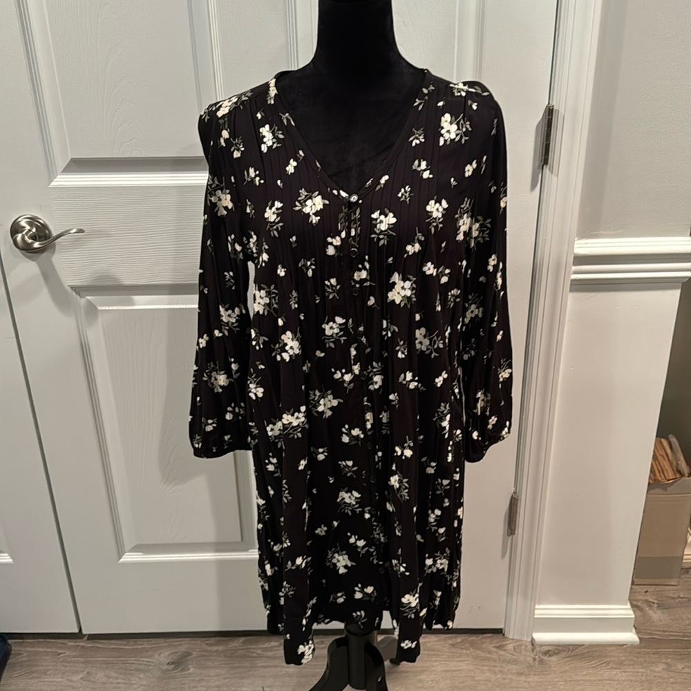 Oversized boho print dress